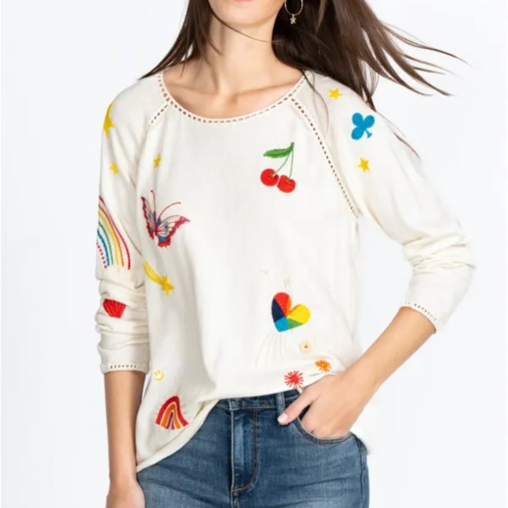 WHIMSICAL CASHMERE TOP size L